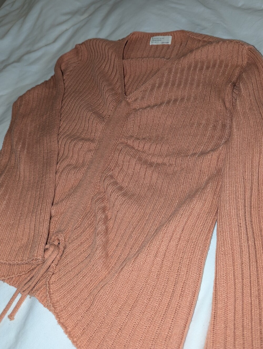 Ribbed Drawstring Sweater - Picture 2 of 4